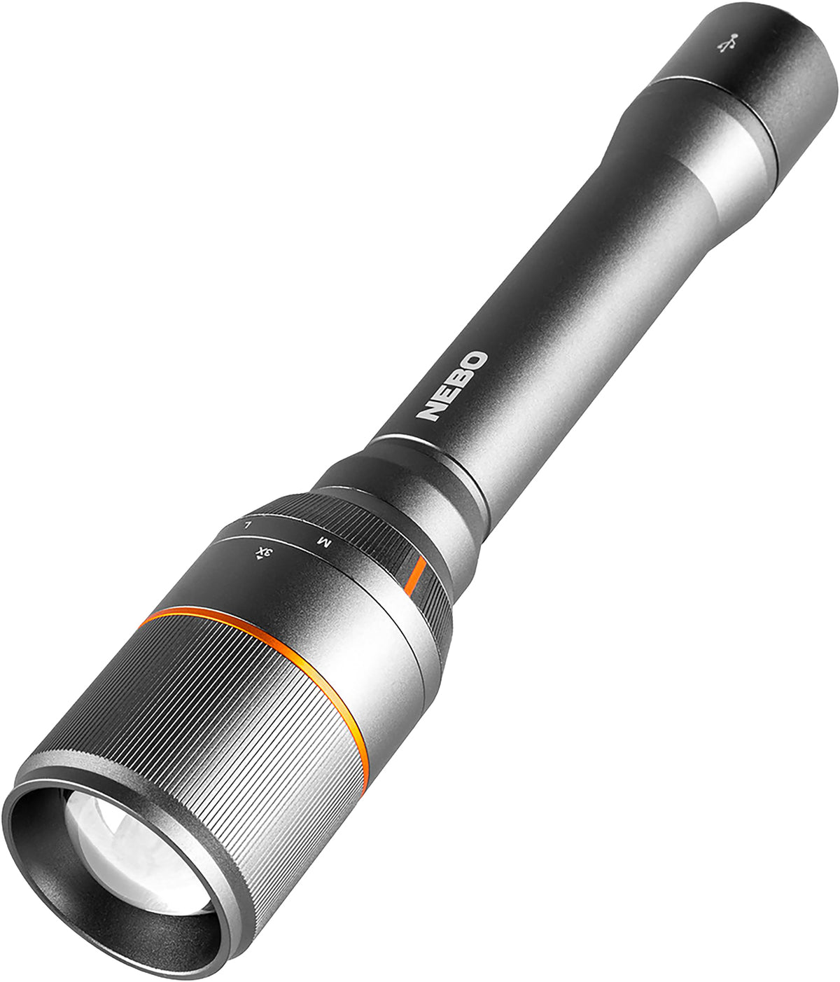 NEBO Davinci 5000 Rechargeable Flashlight Gray 5000 Lumens