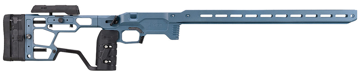 MDT 106557TBL ACC Elite Chassis System Remington 700 Short Action Right Hand Tactical Blue