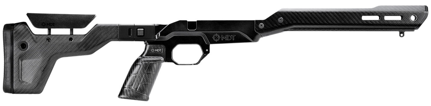 MDT 106129BCF HNT26 Chassis Remington 700 Short Action Folding ARCA Carbon Fiber Black