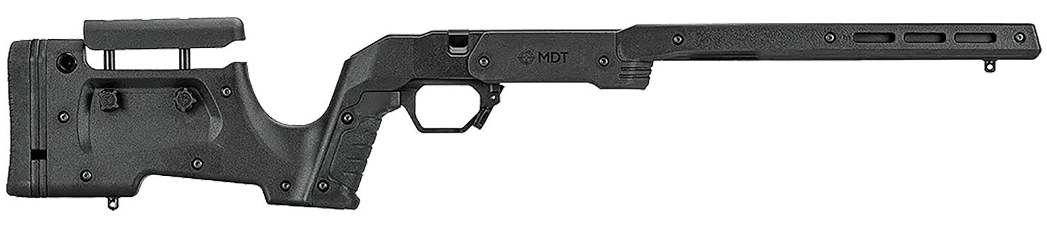 MDT 104691BLK XRS Chassis Black Aluminum for Short Action Remington 700 with AICS Mag