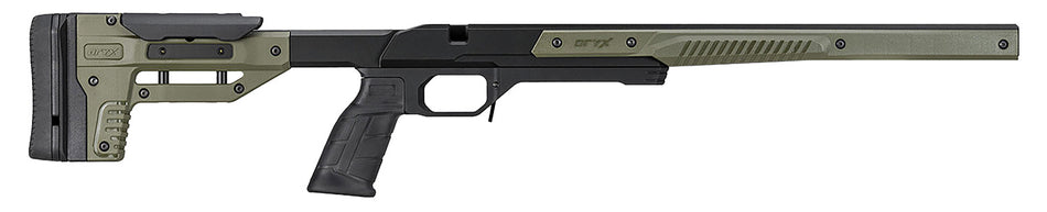 MDT Oryx Chassis OD Green/Black Aluminum with Adj. Cheekrest for Short Action Savage Axis