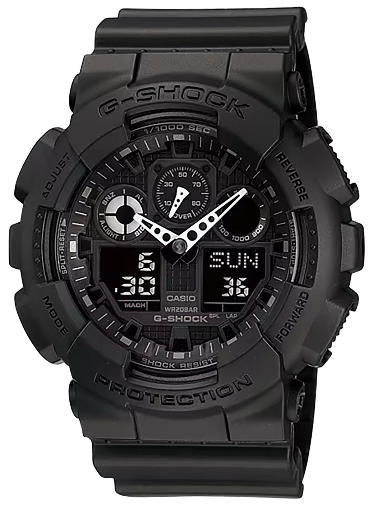 G-Shock GA1001A1 Tactical XL 52mm Analog-Digital Watch Black