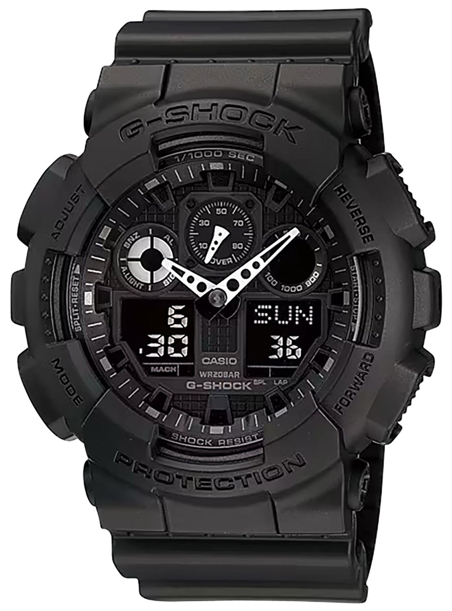 G-Shock GA1001A1 Tactical XL 52mm Analog-Digital Watch Black