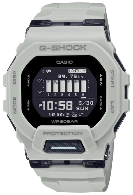 G-Shock GBD200UU9 Tactical White Fitness Training Watch Stainless Steel Bezel