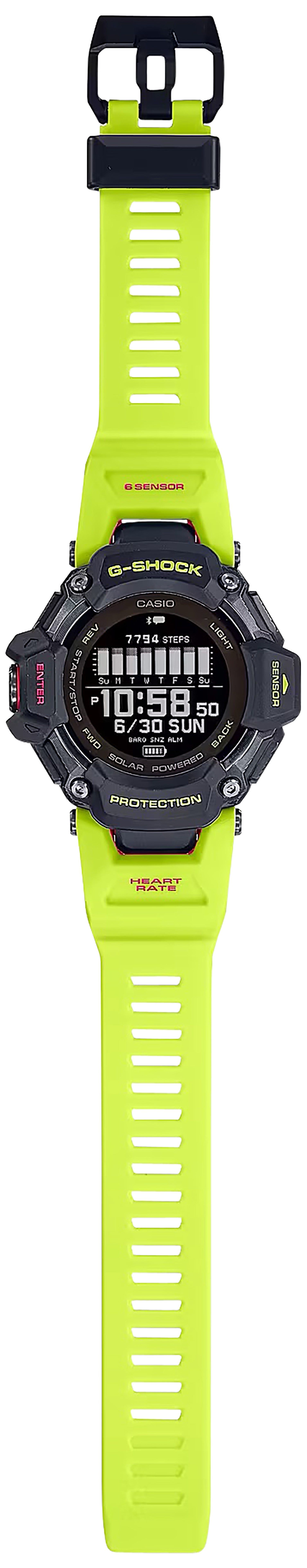 G-Shock GBDH20001A9 Tactical Black/Yellow Multi-Sport GPS Watch Biomass Plastic