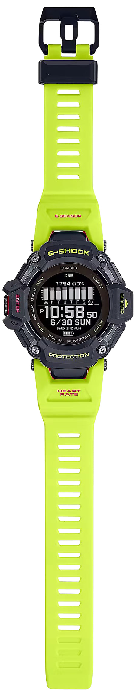 G-Shock GBDH20001A9 Tactical Black/Yellow Multi-Sport GPS Watch Biomass Plastic