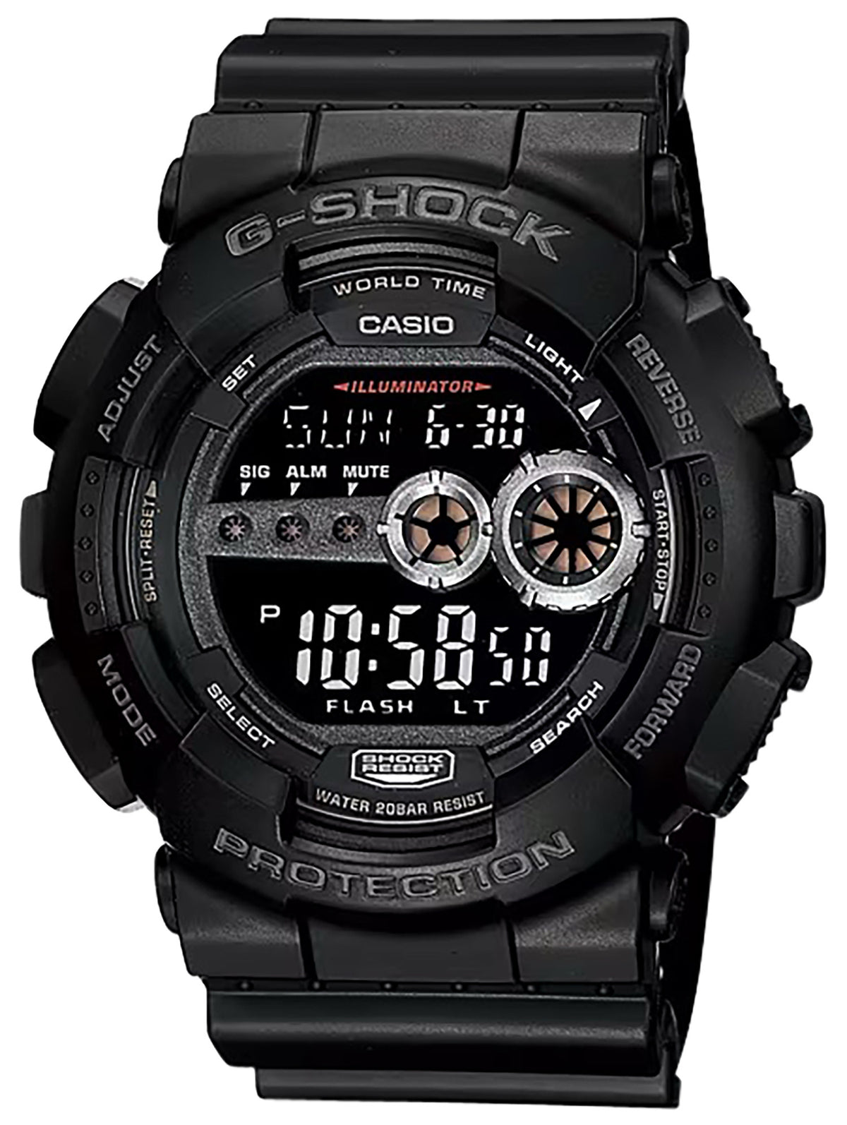 G-Shock GD1001B Tactical Black G-LIDE Tide Watch Stainless Steel Bezel