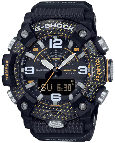 G-Shock MudMaster GGB100Y1 Carbon Case Compass Watch Black/Yellow 145-215mm