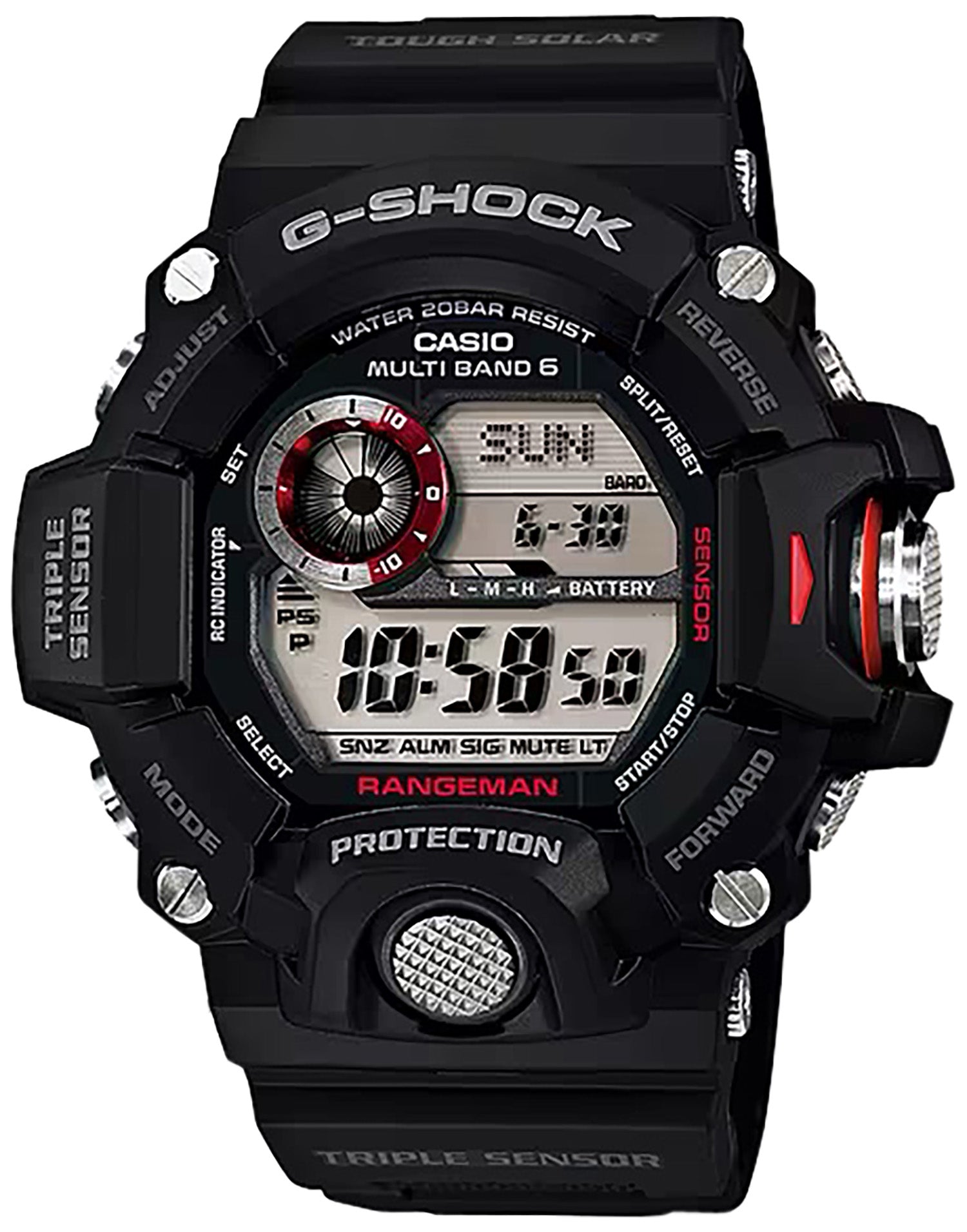 G-Shock Rangeman GW94001 Triple Sensor Compass Watch Black 145-215mm