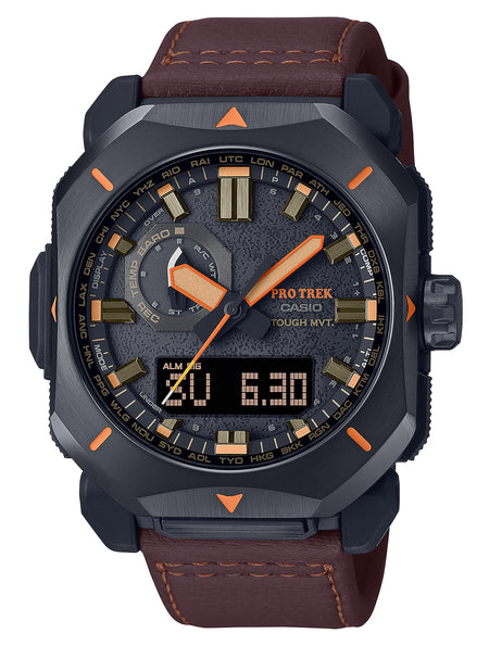 Casio Pro Trek PRW6900YL5 Solar Compass Watch Black/Brown 145-215mm