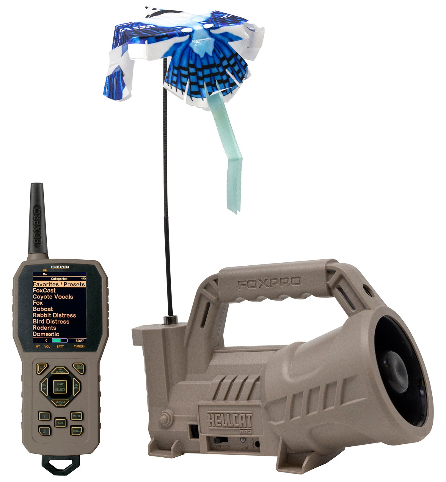 Foxpro Hellcat Pro Digital Predator Call - TX1000 Transmitter, 200+ Sounds, Tan ABS Polymer