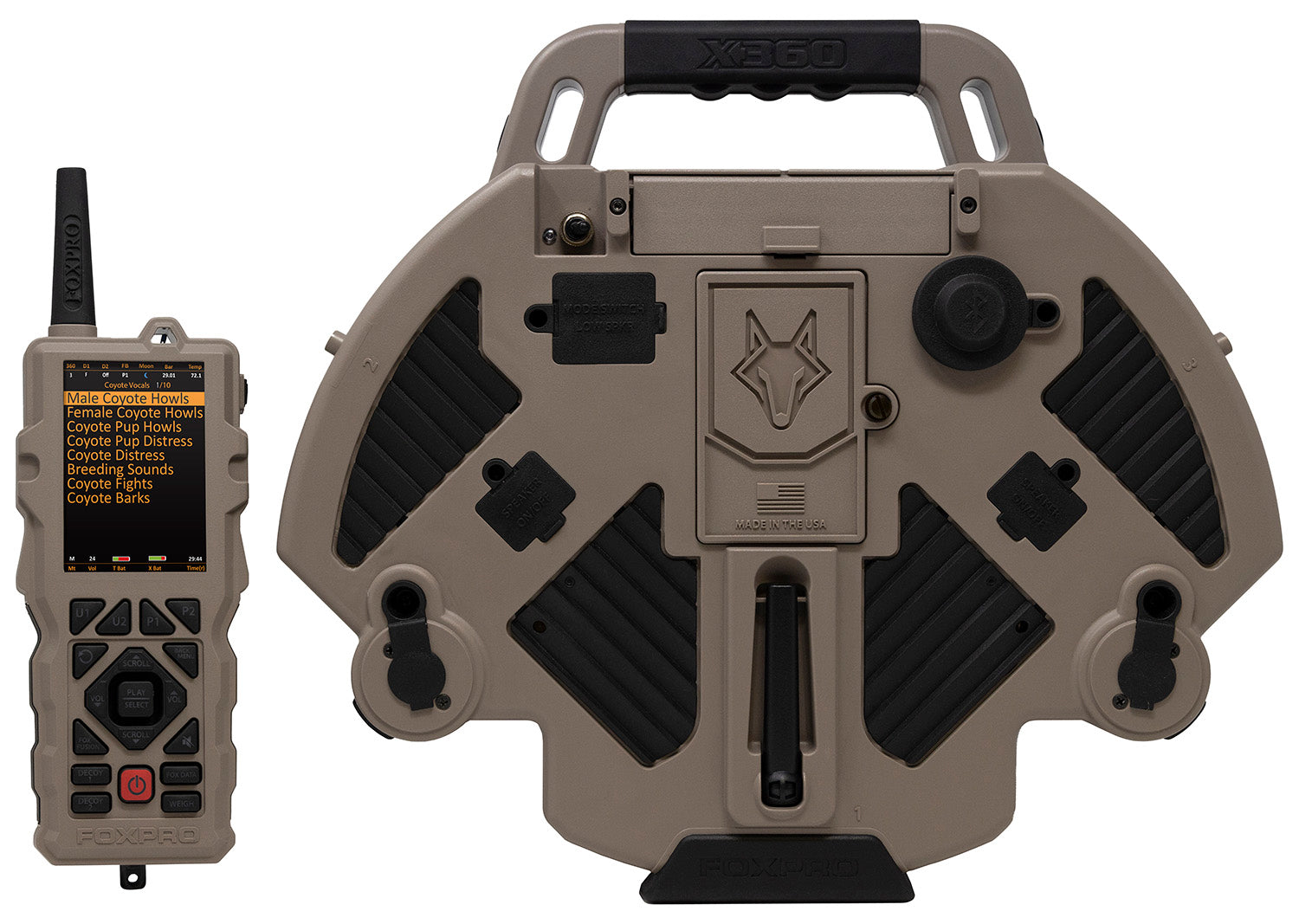 Foxpro X360 Digital Game Call - 350+ Sounds, 2000-Sound Capacity, Dual External Speaker Jacks