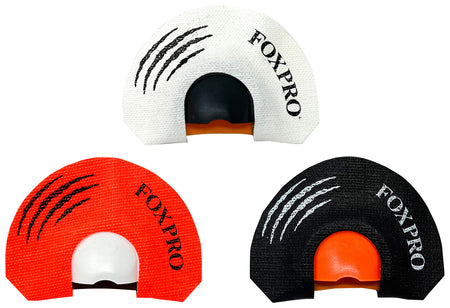 Foxpro Howler Pack Predator Combo Diaphragm Call - Rabbit/Coyote Sounds, 3-Pack, Black/Red/White