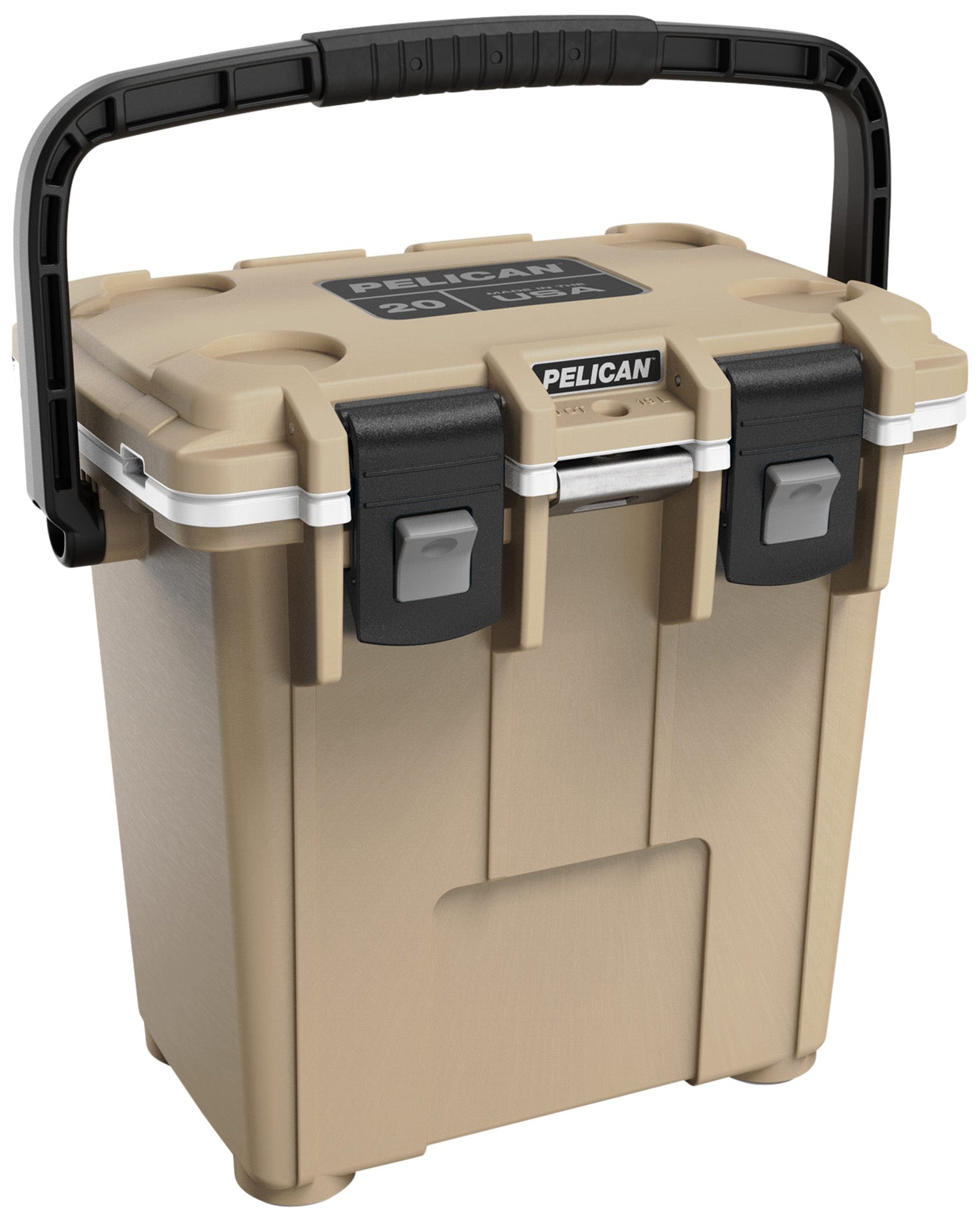 Pelican 20QT Elite Cooler Tan/White Personal Ice Chest