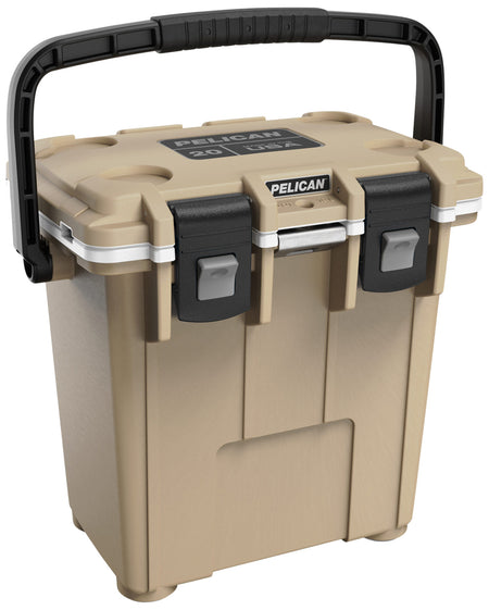 Pelican 20QT Elite Cooler Tan/White Personal Ice Chest