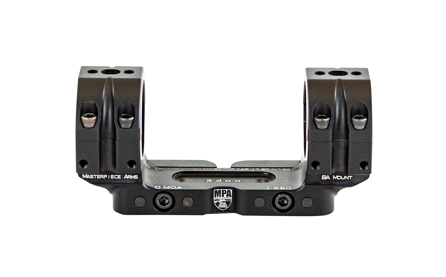 MasterPiece Arms BAMOUNT301125 MPA BA Bolt Action 30mm Optic Mount Black