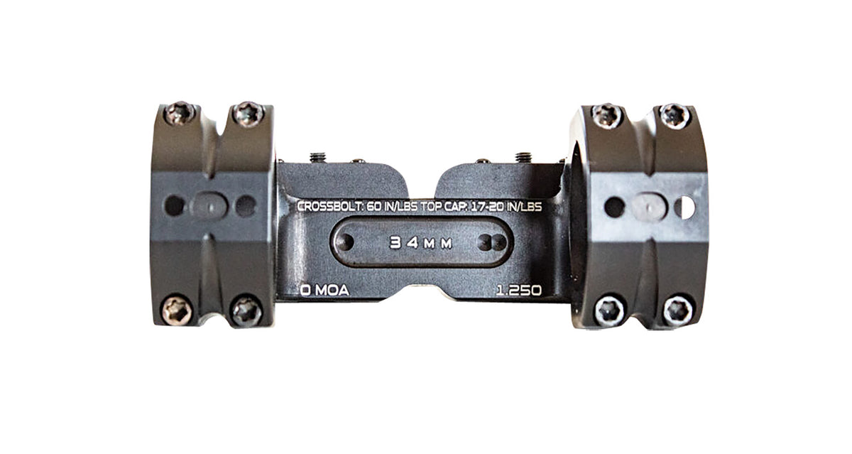 MasterPiece Arms BAMOUNT341125 MPA BA Bolt Action 34mm Optic Mount Black