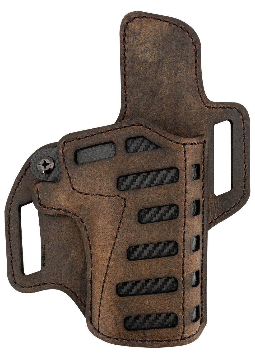 Versacarry C22123 Compound OWB Size 02 Brown Leather Belt Slide Holster