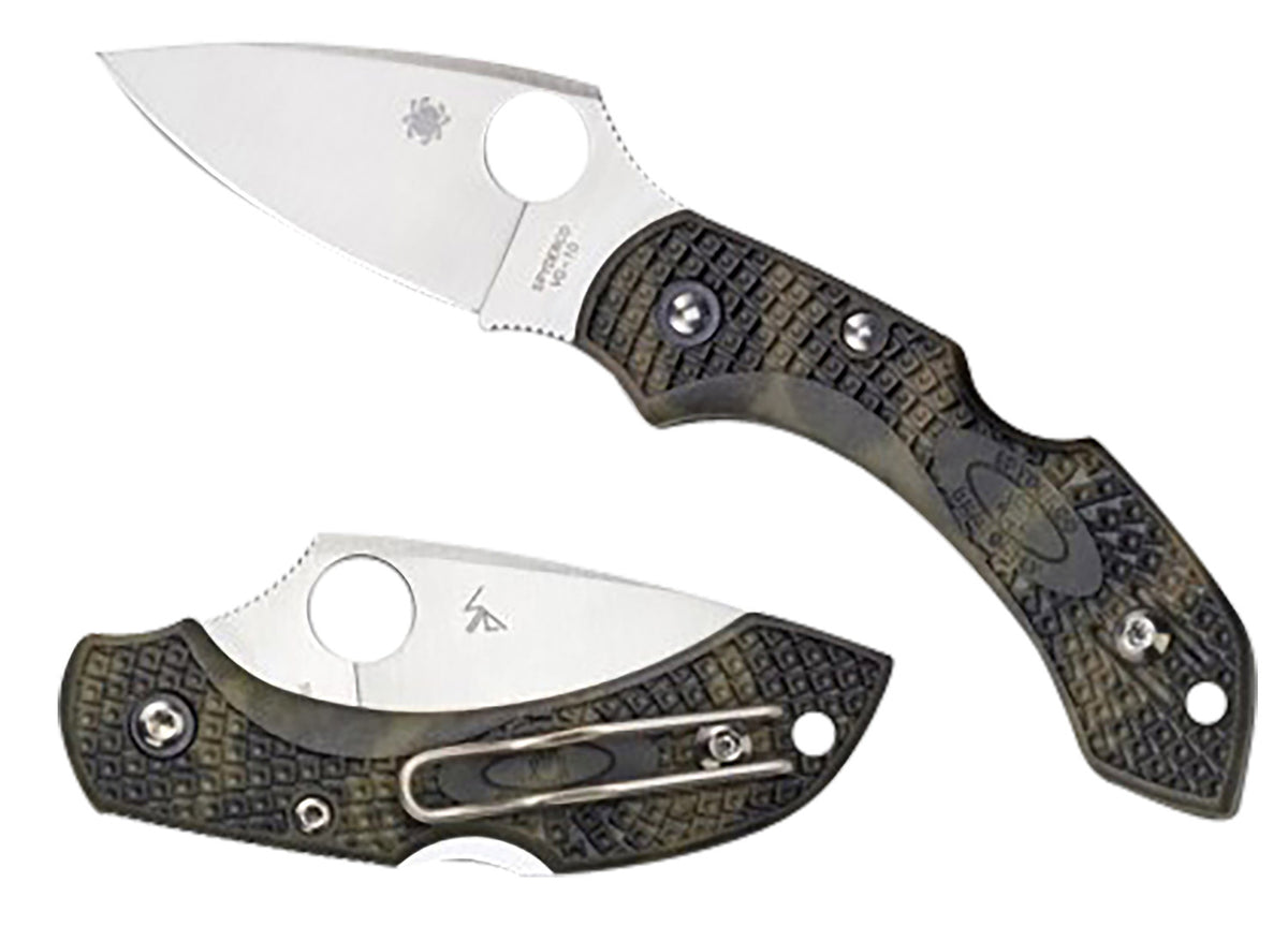 Spyderco C28ZFPGR2 Dragonfly 2 2.30" Folding Knife Plain Satin VG-10 Blade Zome Green Textured FRN Handle