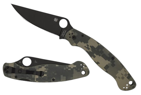 Spyderco C36GPCMOBK2 Military 2 4" Folding Knife Plain Black DLC CPM S30V Blade Digital Camo G10 Handle