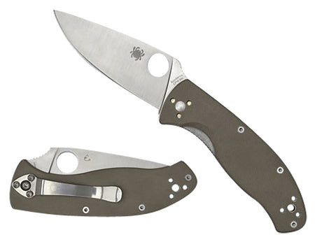 Spyderco C122GBNM4PS Tenacious 3.35" Folding Knife Part Serrated CPM M4 Tool Steel Blade Brown G10 Handle Pocket Clip