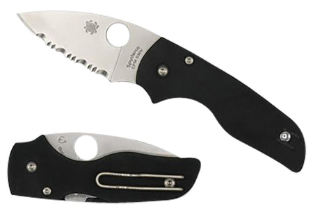 Spyderco Lil' Native 2.42" Folding Plain Satin CPM S30V Blade Black Textured G10 Handle C230GP