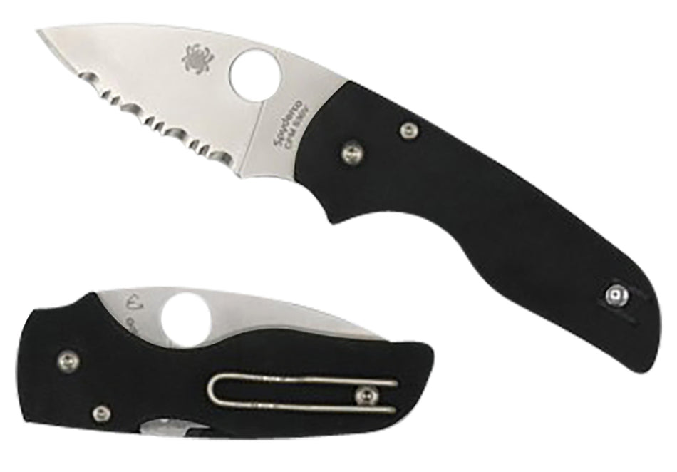 Spyderco Lil' Native 2.42" Folding Plain Satin CPM S30V Blade Black Textured G10 Handle C230GP
