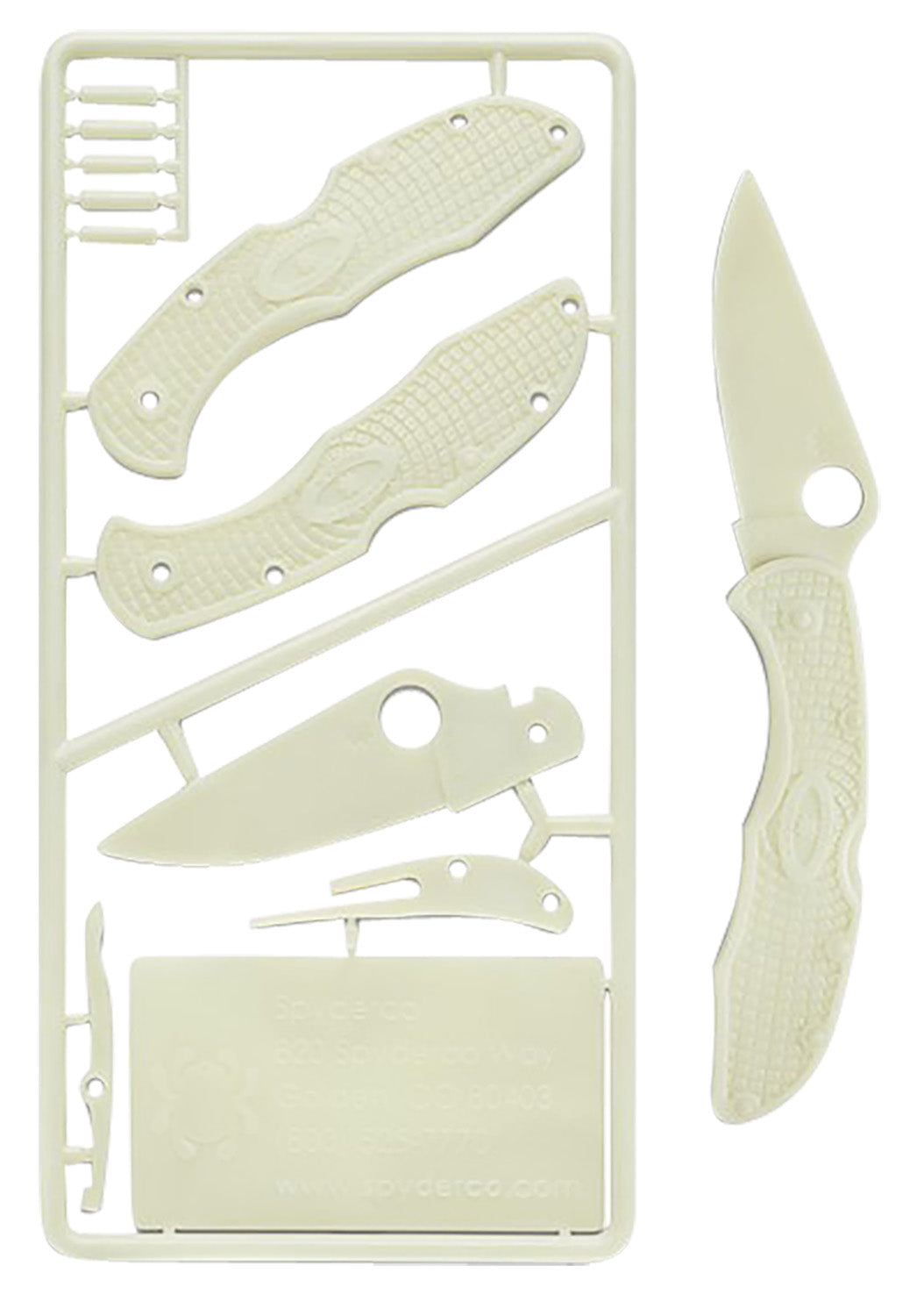 Spyderco Delica 4 Plastic Assembly Kit for Children Ages 7+ Glow-In-The-Dark PLKIT1