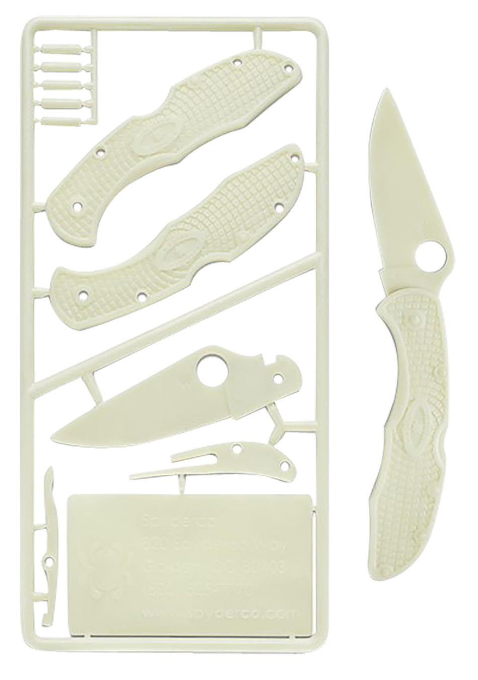 Spyderco Delica 4 Plastic Assembly Kit for Children Ages 7+ Glow-In-The-Dark PLKIT1