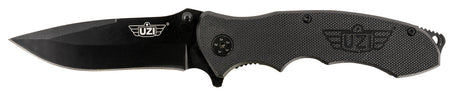Uzi Accessories UZKFDR006 Responder VI Spring-Assist Folding Knife Black Stainless Steel Blade, G10 Handle with Pocket Clip