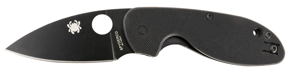 Spyderco Efficient Folding Knife 2.98" Black DLC 8Cr13MoV SS Blade Black G10 Handle C216GPBBK