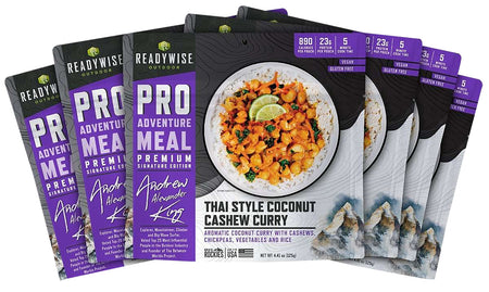 Wise Foods RW05193 Outdoor Food Kit Thai Coconut Cashew Curry 2-Serving Pouch 6 Per Case
