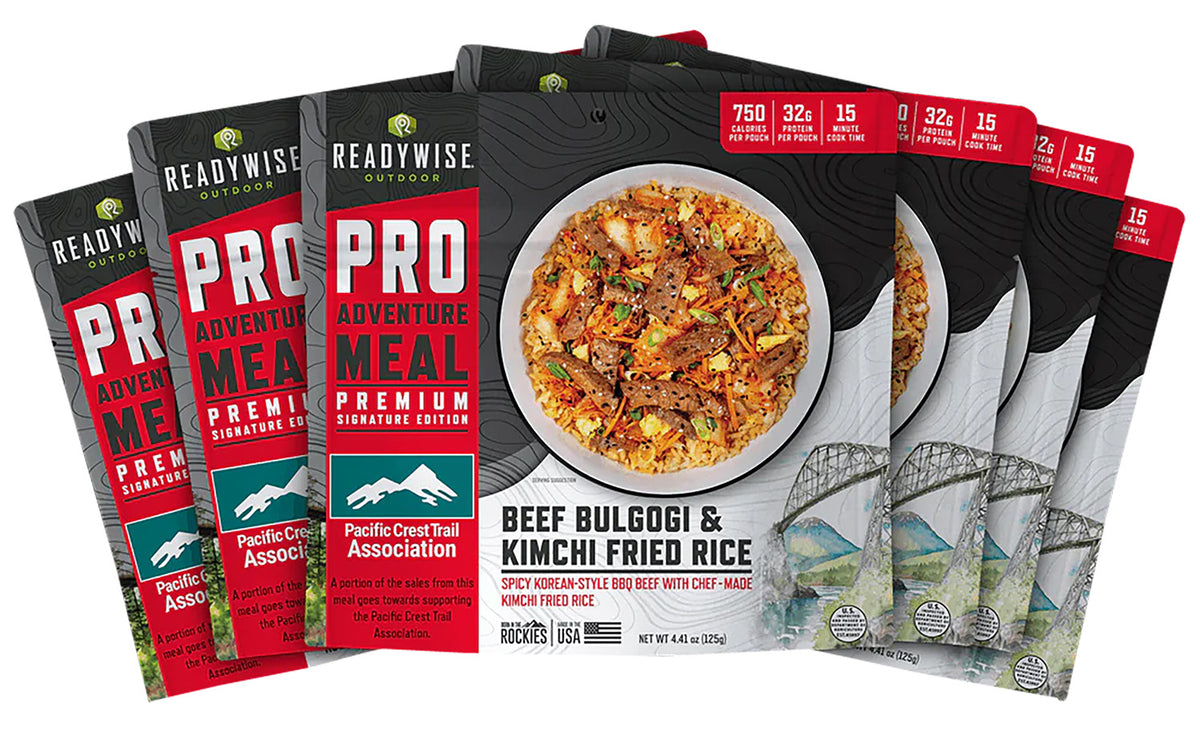 ReadyWise RW05194 Outdoor Food Kit Beef Bulgogi & Kimchi Rice 2-Serving Pouch 6 Per Case