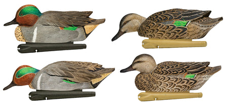 Avian X AVXAVX8081 Topflight Green-Winged Teal Floating Duck Decoys Multi-Color 6 Pack