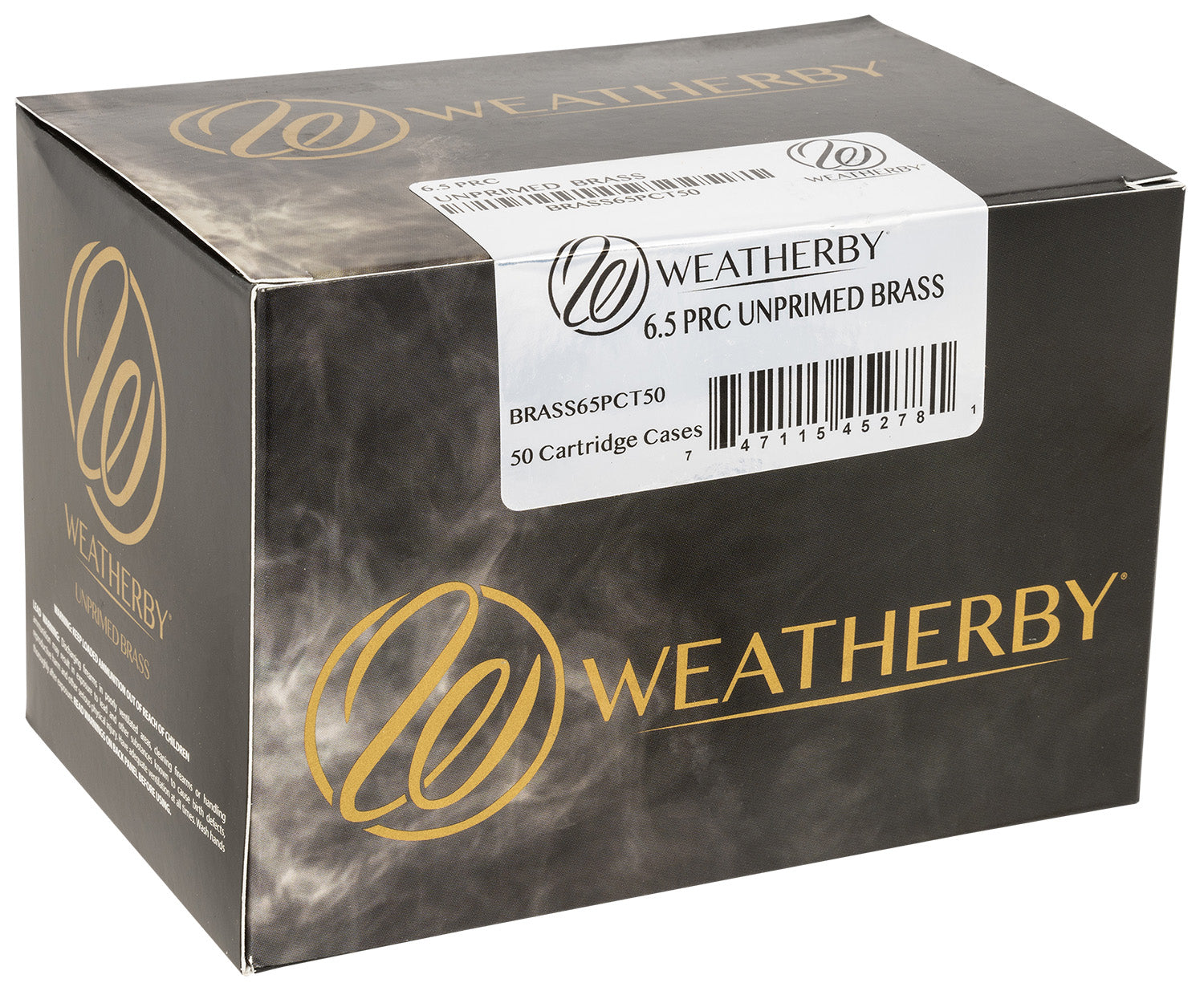 Weatherby Unprimed 6.5 PRC Match-Grade Rifle Brass 50-Count