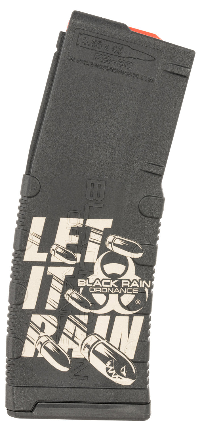 Black Rain Ordnance MAG30LETITRAINB 30-Round 223 Rem/5.56 NATO AR-15 Magazine Let It Rain Bullet Engraving