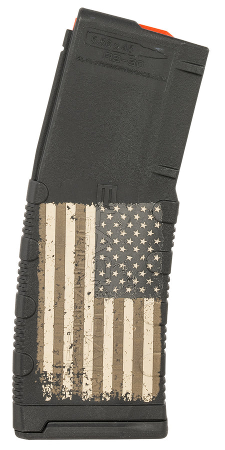 Black Rain Ordnance MAG30AMFLAG 30-Round 223 Rem/5.56x45mm NATO AR-15 Magazine American Flag Engraving