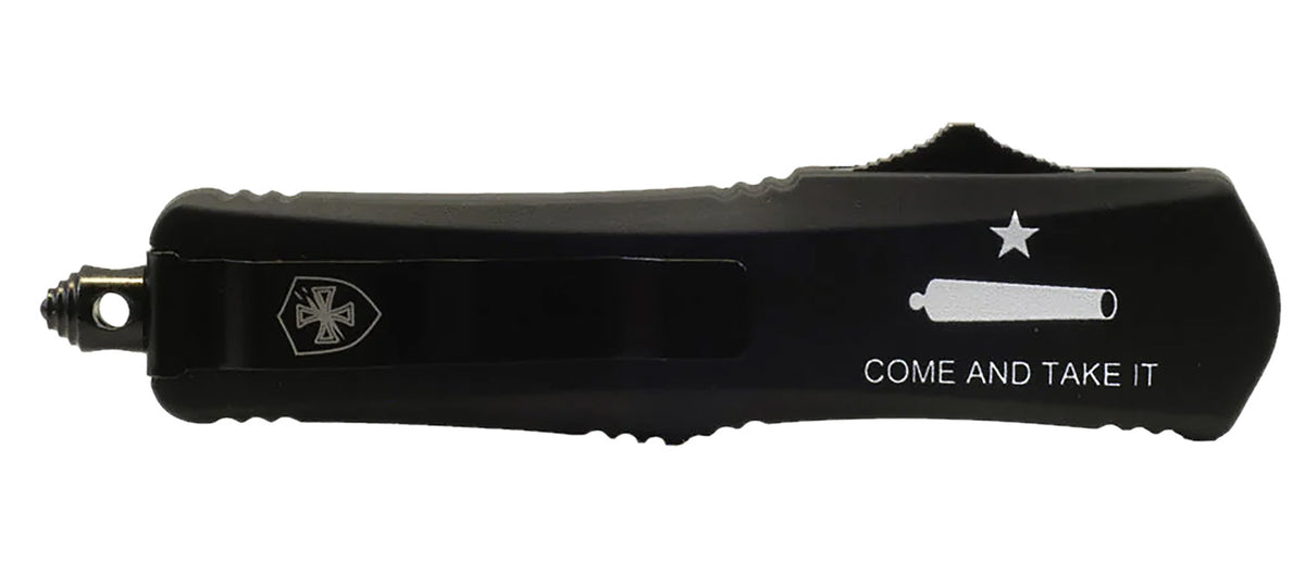 Templar Knife LCATII531 Gen II Come And Take It Small OTF Tanto 2.69" Part Serrated 440C SS Blade, Cannon Aluminum Handle