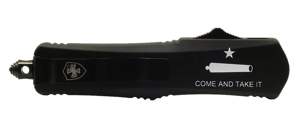 Templar Knife LCATII531 Gen II Come And Take It Small OTF Tanto 2.69" Part Serrated 440C SS Blade, Cannon Aluminum Handle