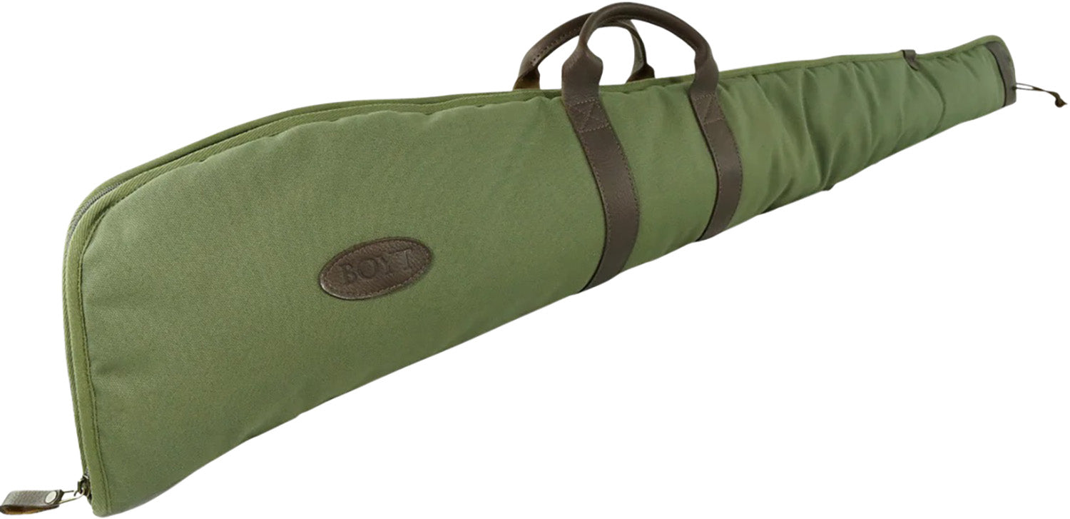 Boyt Harness GCRFUS48 48" Green Waxed Canvas Rifle Case USA Tanned Leather Accents