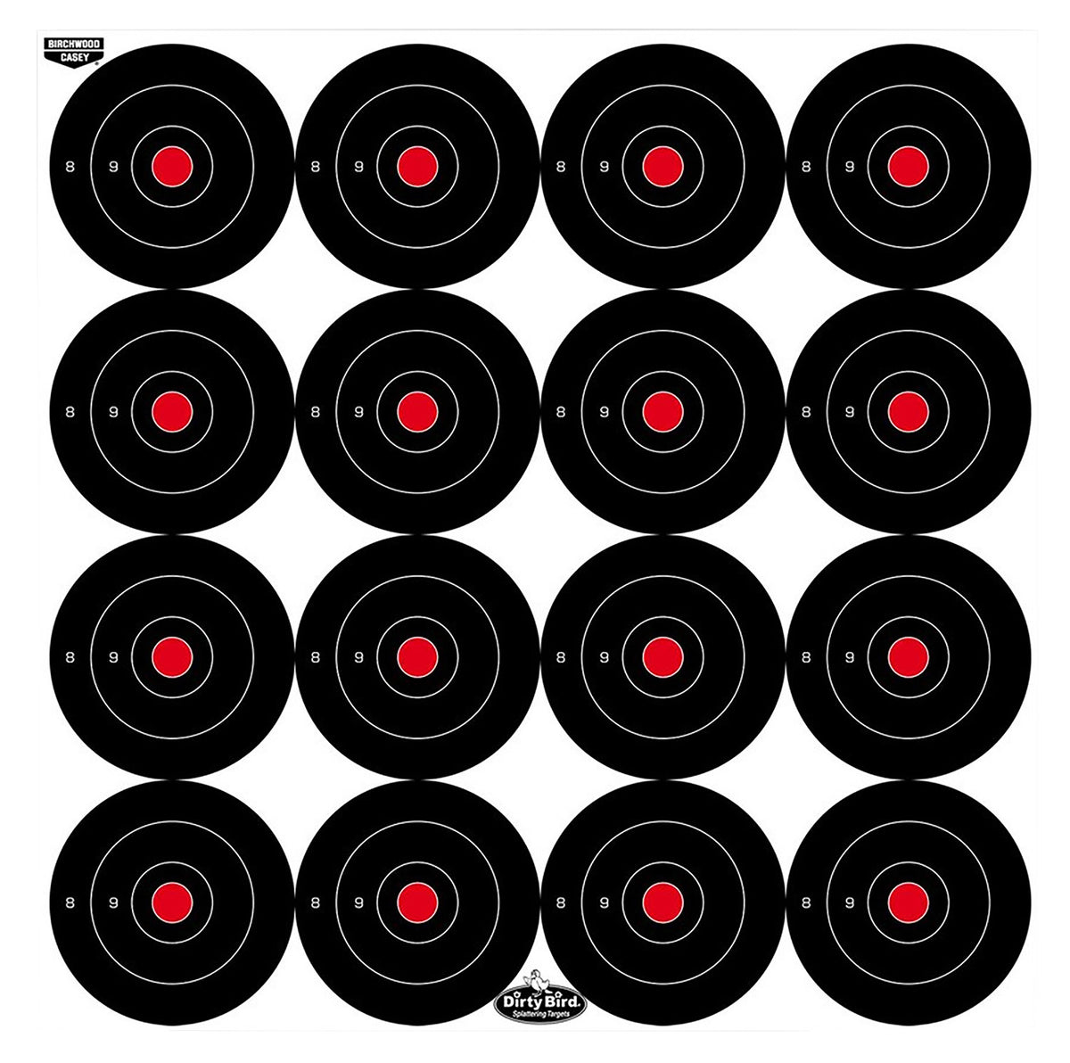 Birchwood Casey Dirty Bird 3" Bullseye Tagboard Target Black/White Hanging 12 Pack