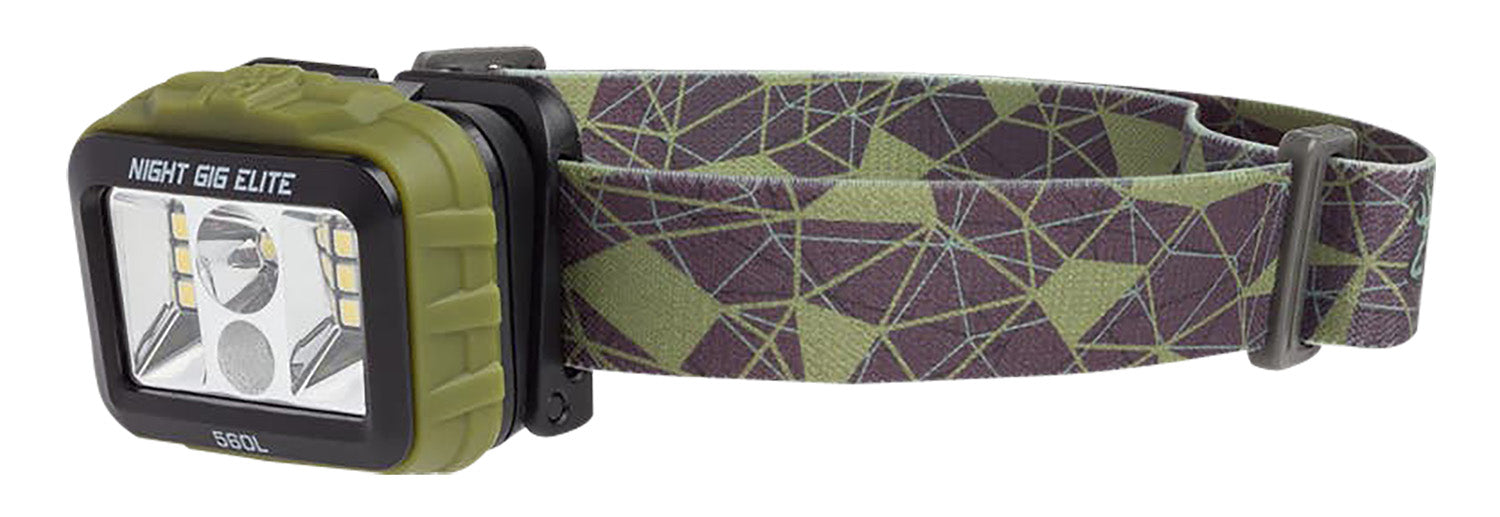 Browning 3713036 Night Gig Elite Headlamp Green 25/560 Lumens White/Green LED USB Rechargeable