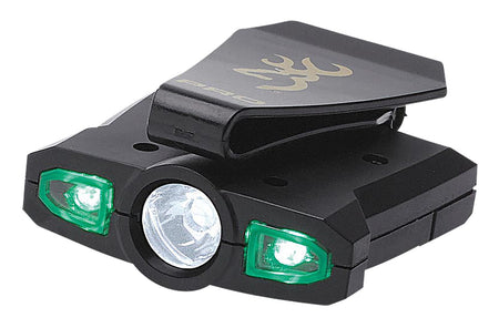 Browning 3715099 Night Seeker Pro Cap Light Black 12/76 Lumens Nichia LED White/Green