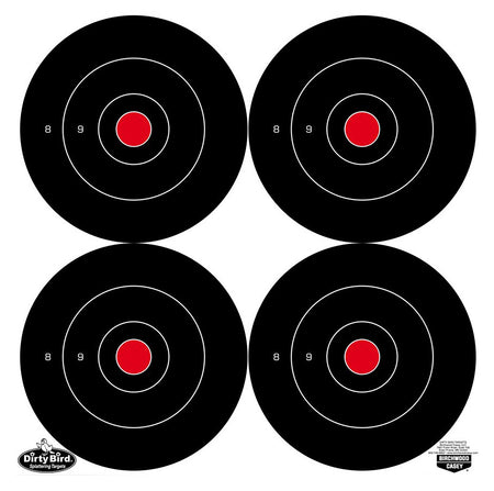 Birchwood Casey Dirty Bird 5.50" Bullseye Tagboard Target Black/White 12 Pack Hanging