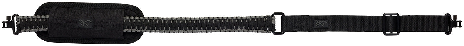 Browning Paracord Black 550 Adjustable Sling with Shoulder Pad and Metal Swivels
