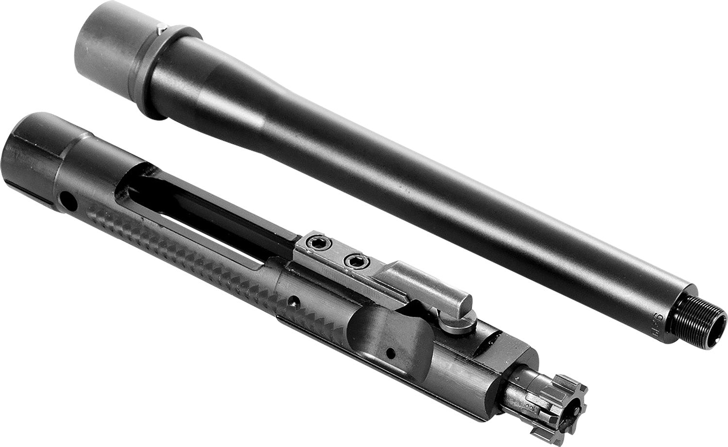 CMMG 99D517A Replacement Barrel Kit with BCG 9mm Luger 8" Threaded Black Radial Delayed Blowback AR