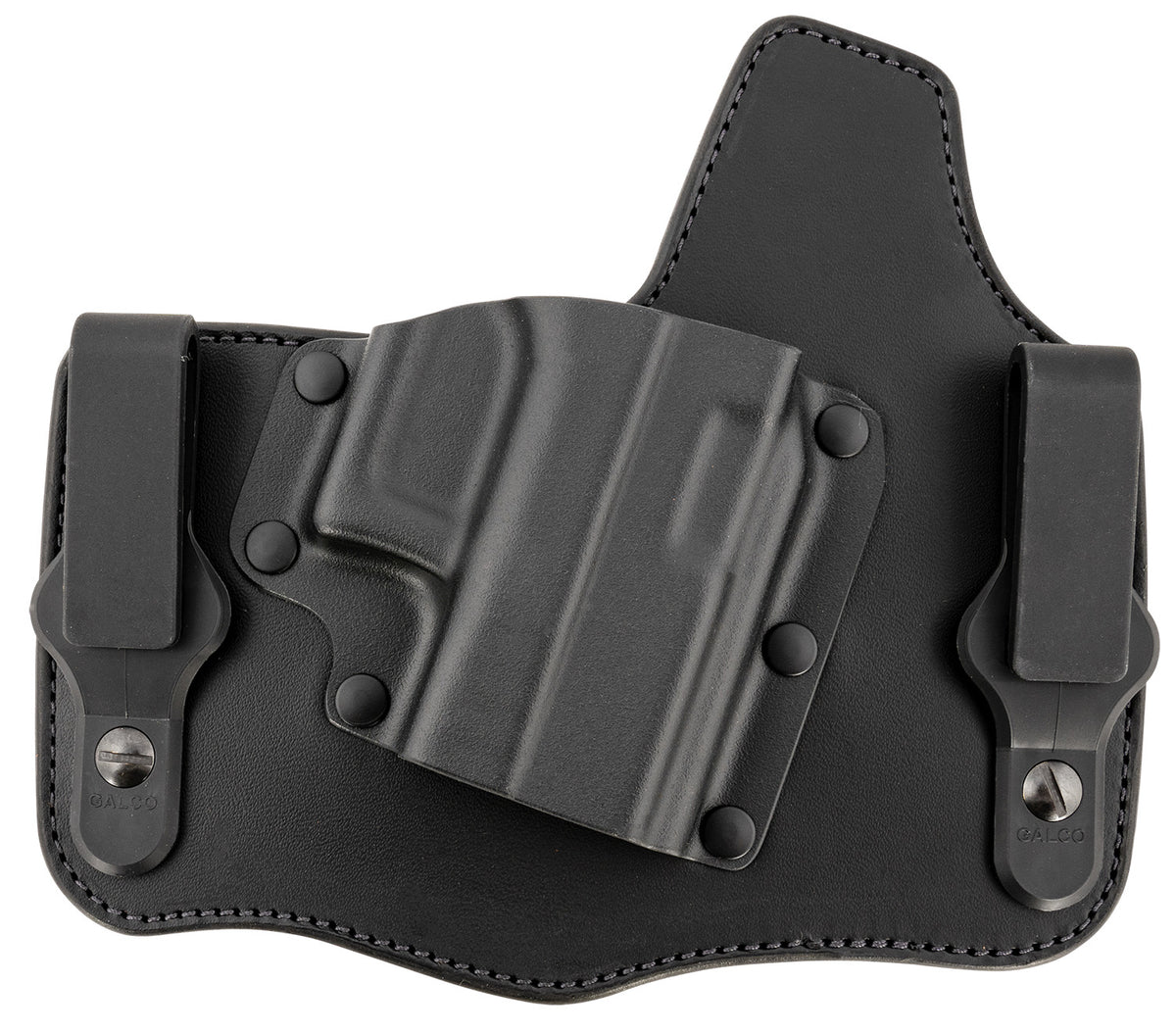 Galco KingTuk Deluxe IWB Holster Black Kydex/Leather Fits Glock 43 UniClip Right Hand