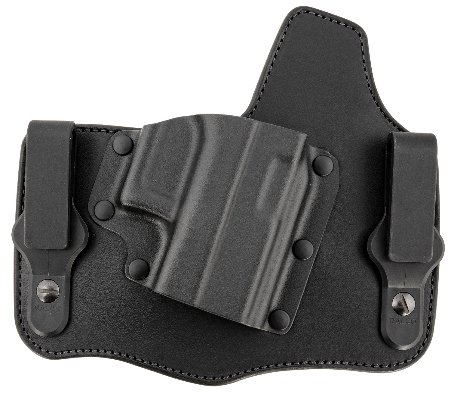 Galco KingTuk Deluxe IWB Holster Black Kydex/Leather Fits Glock 43 UniClip Right Hand