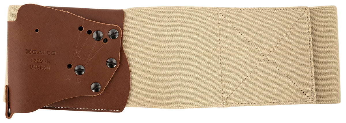 Galco UnderWraps Elite Belly Band Holster Khaki Small Leather/Nylon