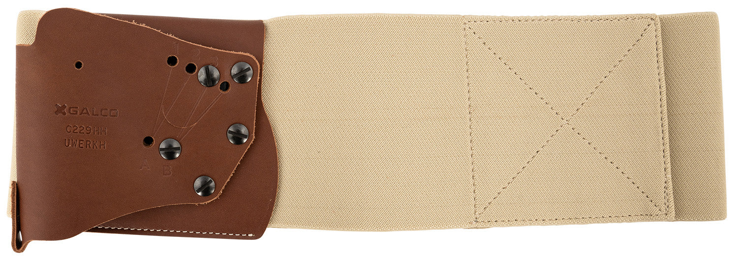 Galco UnderWraps Elite Belly Band Holster Khaki Small Leather/Nylon